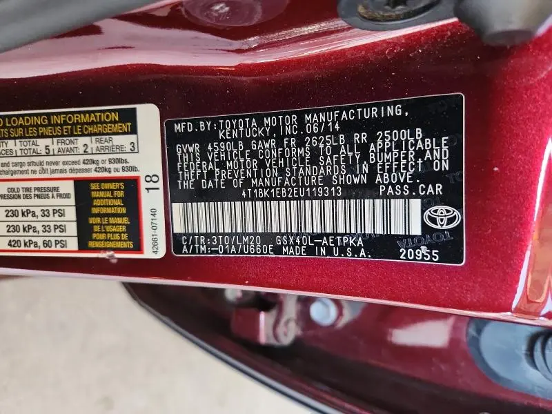 2014 TOYOTA AVALON LIMITED  