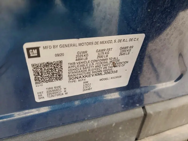 2021 CHEVROLET EQUINOX LT  