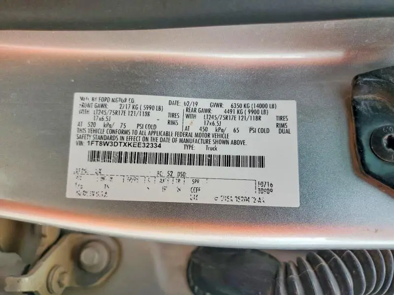 2019 FORD F350 SUPER DUTY  