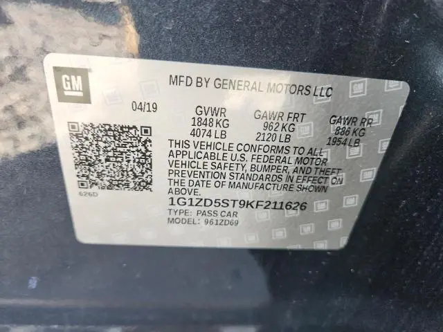 2019 CHEVROLET MALIBU LT  