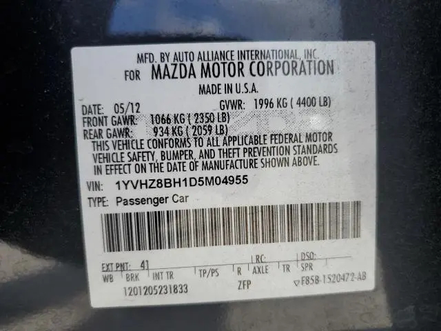 2013 MAZDA 6 SPORT  