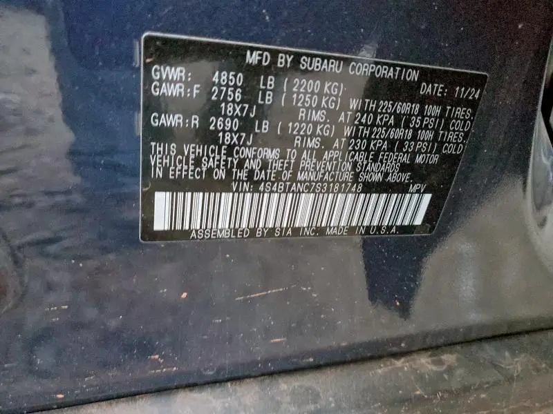 2025 SUBARU OUTBACK LIMITED  