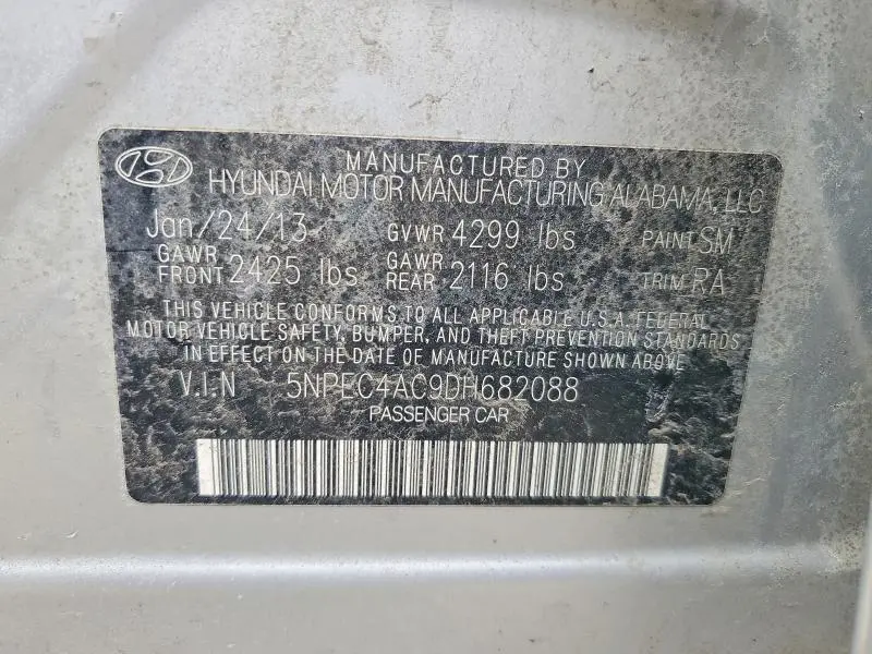 2013 HYUNDAI SONATA   