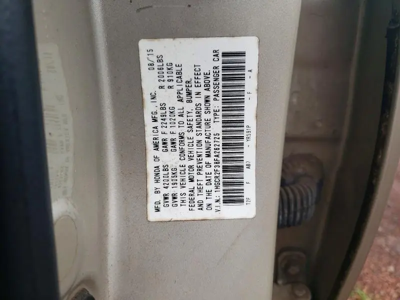 2015 HONDA ACCORD LX  
