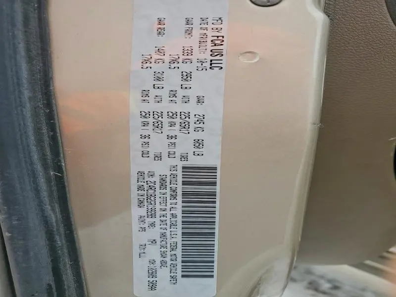 2016 CHRYSLER TOWN & COUNTRY TOURING  