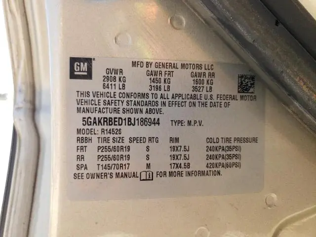 2011 BUICK ENCLAVE CXL
