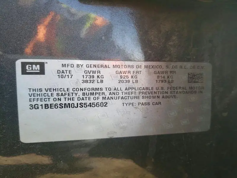 2018 CHEVROLET CRUZE LT  