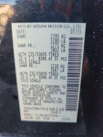 2015 NISSAN MURANO S  