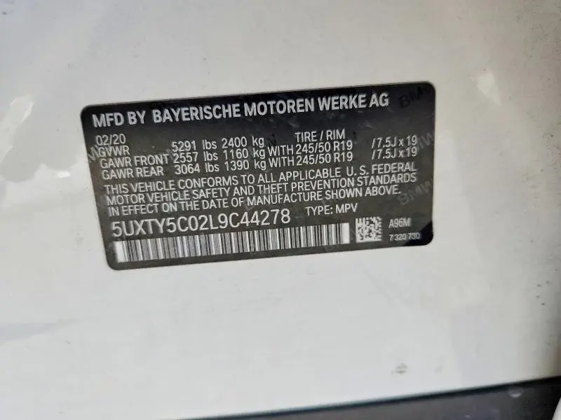 2020 BMW X3 XDRIVE30I  