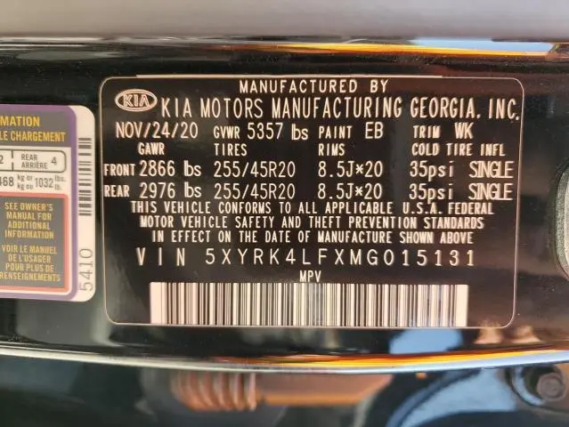 2021 KIA SORENTO SX  