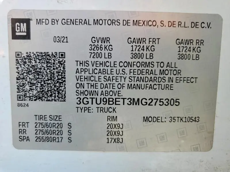 2021 GMC SIERRA K1500 SLE  