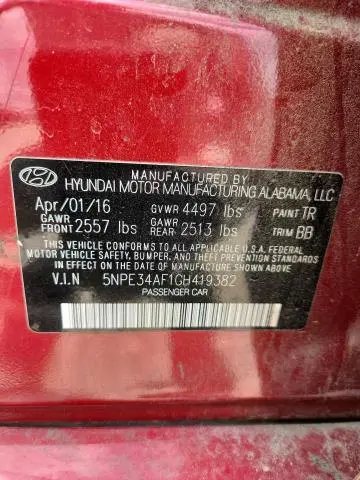 2016 HYUNDAI SONATA LIMITED  