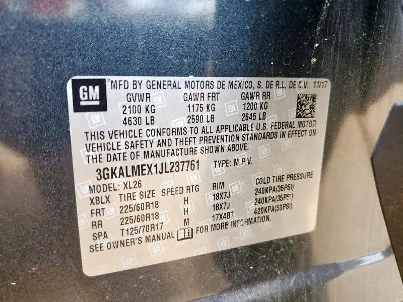 2018 GMC TERRAIN SLE  