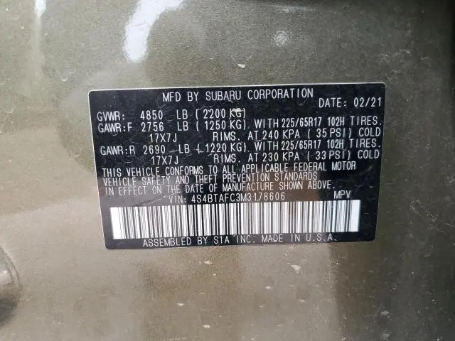 2021 SUBARU OUTBACK PREMIUM  