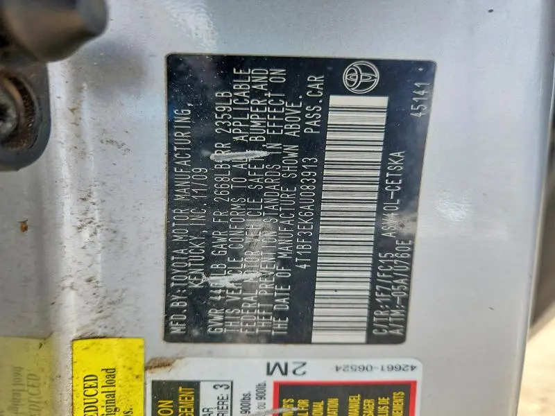 2010 TOYOTA CAMRY SE  