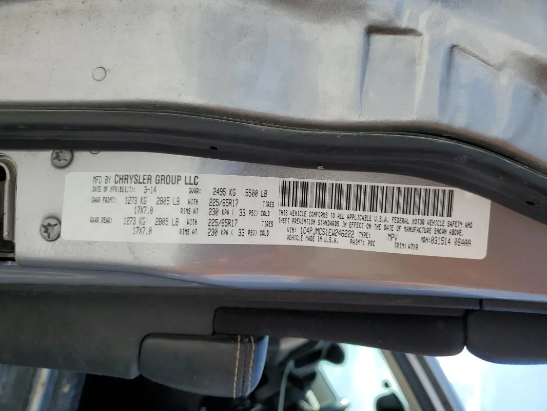 2014 JEEP CHEROKEE LATITUDE  