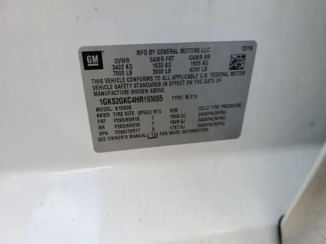 2017 GMC YUKON XL K1500 SLT  