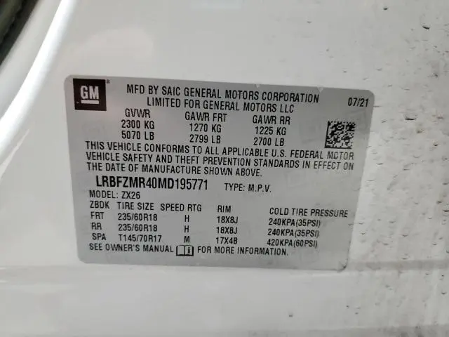 2021 BUICK ENVISION PREFERRED  