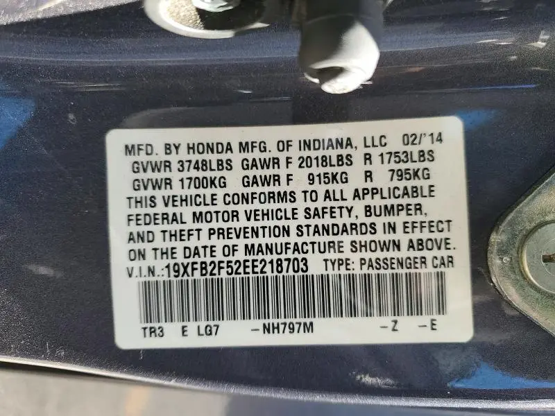 2014 HONDA CIVIC LX  