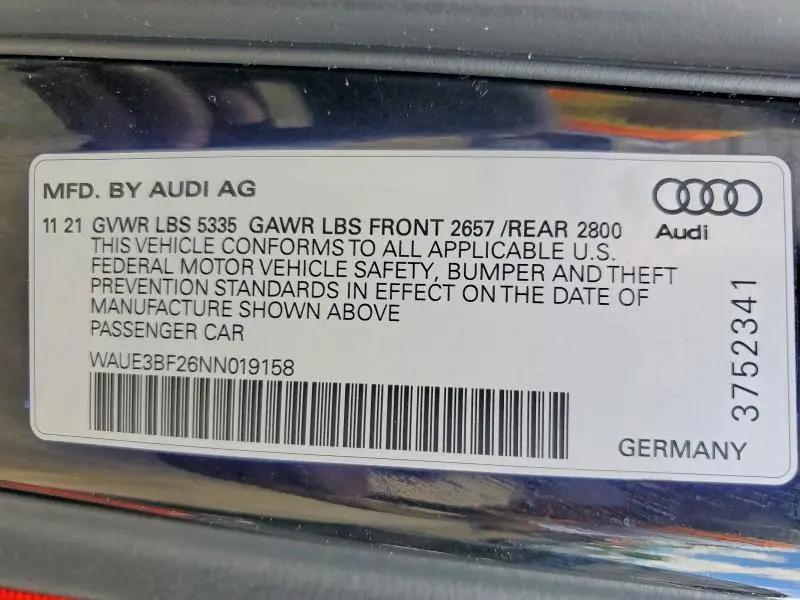 2022 AUDI A6 PREMIUM PLUS  