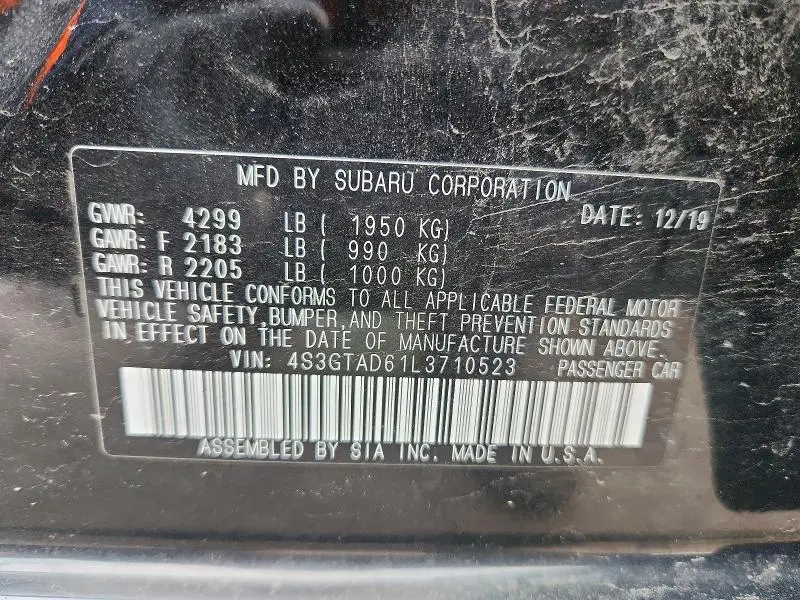 2020 SUBARU IMPREZA PREMIUM  