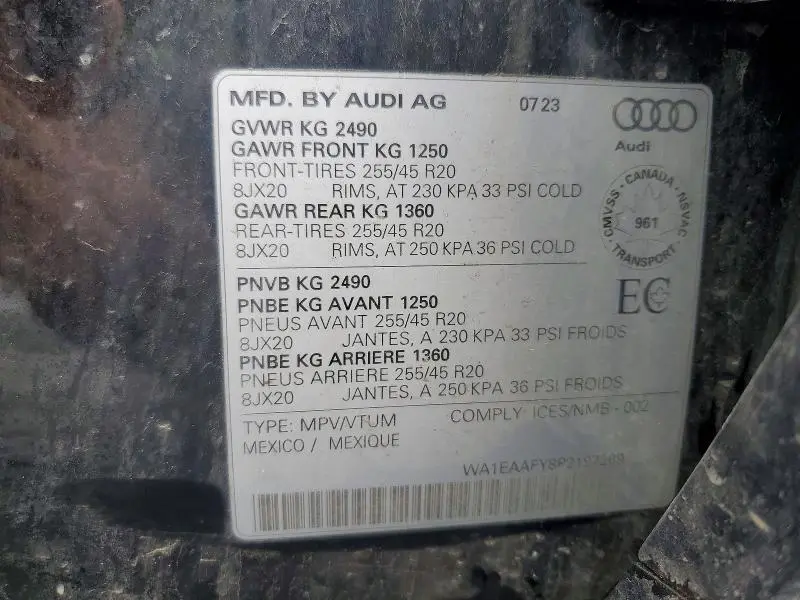 2023 AUDI Q5 PREMIUM PLUS 45  