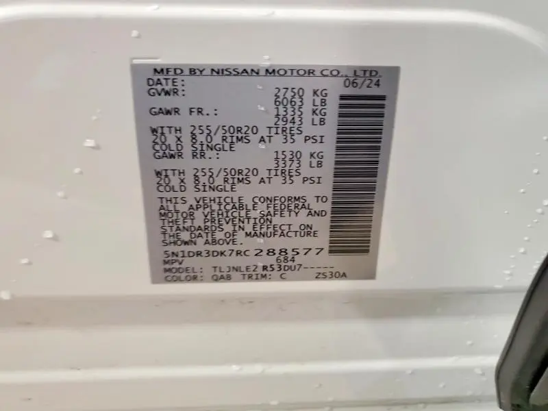 2024 NISSAN PATHFINDER PLATINUM  