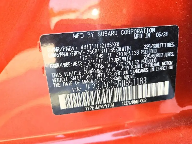 2024 SUBARU CROSSTREK PREMIUM  