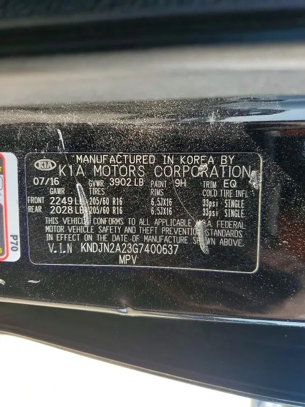 2016 KIA SOUL BASE  