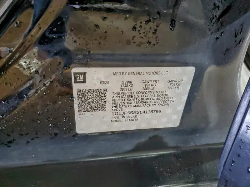 2020 CHEVROLET SONIC PREMIER  