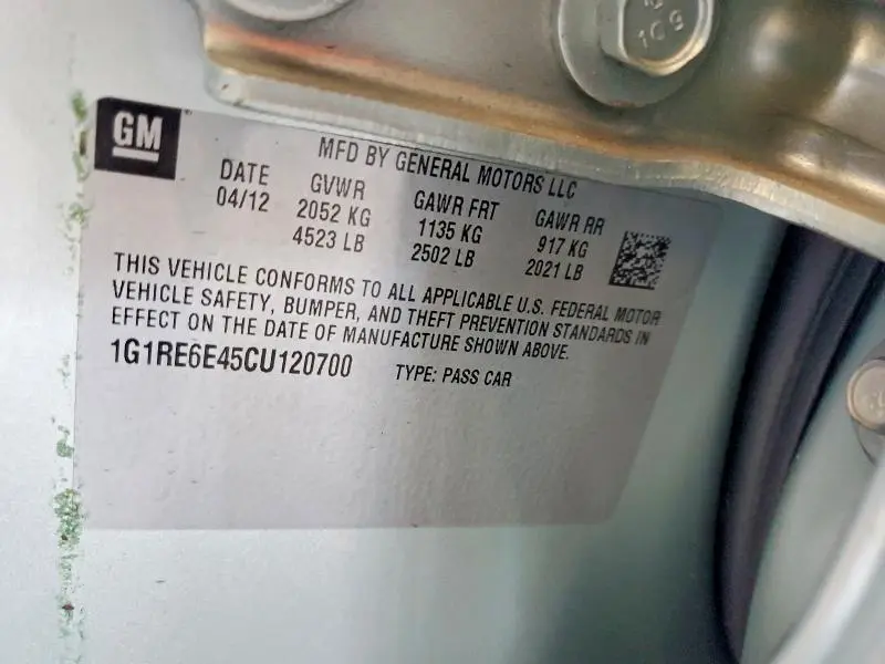 2012 CHEVROLET VOLT   