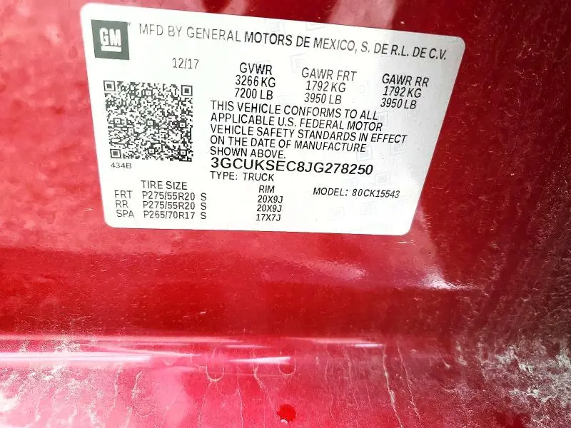 2018 CHEVROLET SILVERADO K1500 LTZ  