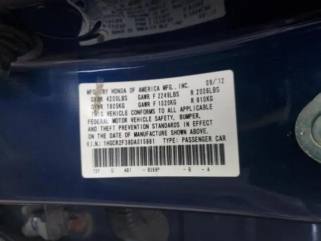 2013 HONDA ACCORD LX  