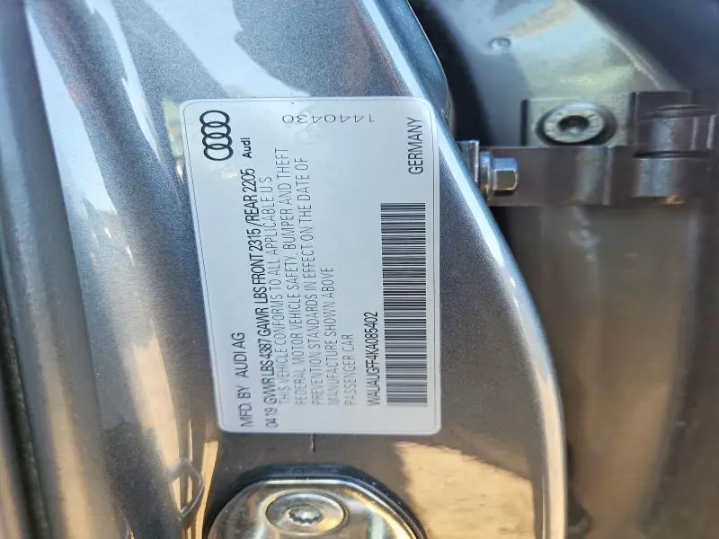 2019 AUDI A3 PREMIUM  