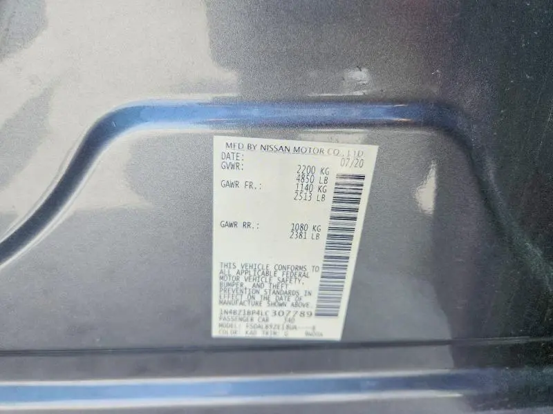2020 NISSAN LEAF S PLUS  