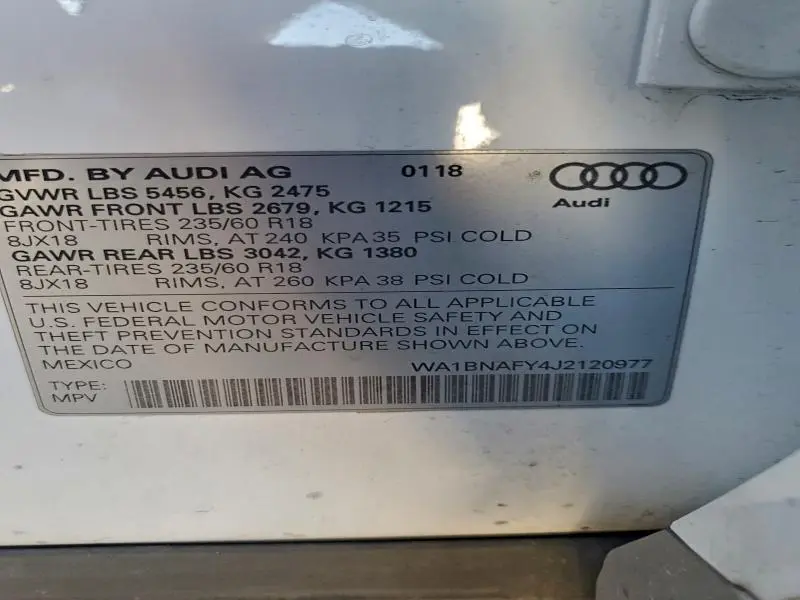 2018 AUDI Q5 PREMIUM PLUS  