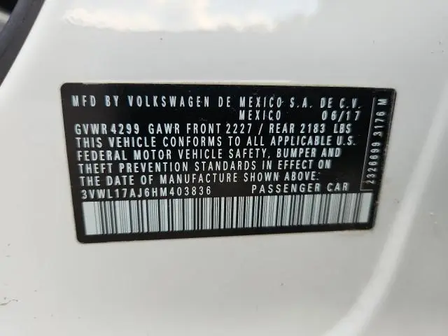2017 VOLKSWAGEN JETTA SEL