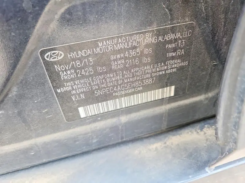 2014 HYUNDAI SONATA SE  
