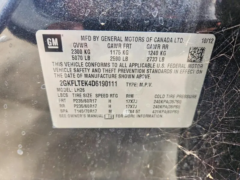 2013 GMC TERRAIN SLE  