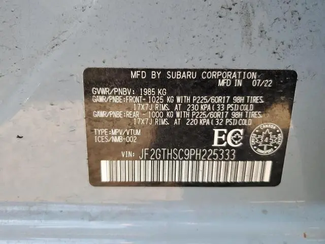 2023 SUBARU CROSSTREK SPORT  