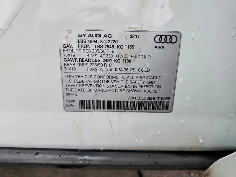 2017 AUDI Q3 PREMIUM  