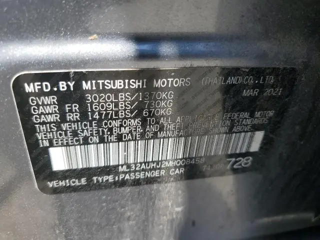 2021 MITSUBISHI MIRAGE ES