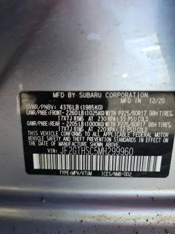 2021 SUBARU CROSSTREK SPORT  