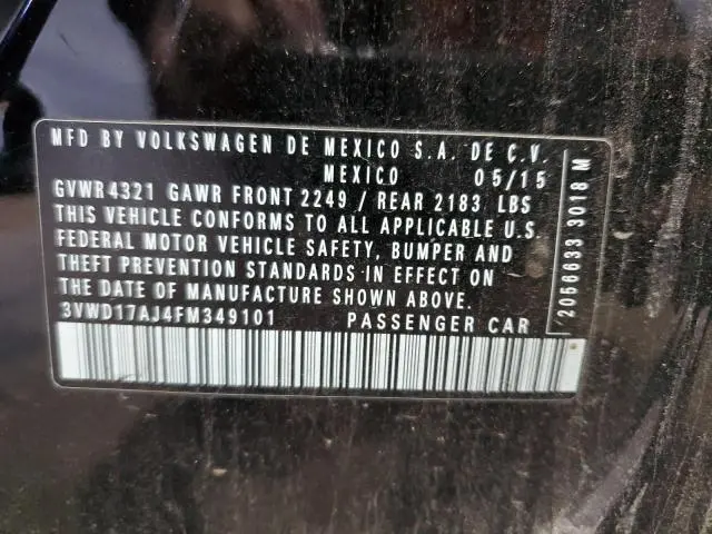 2015 VOLKSWAGEN JETTA SE  