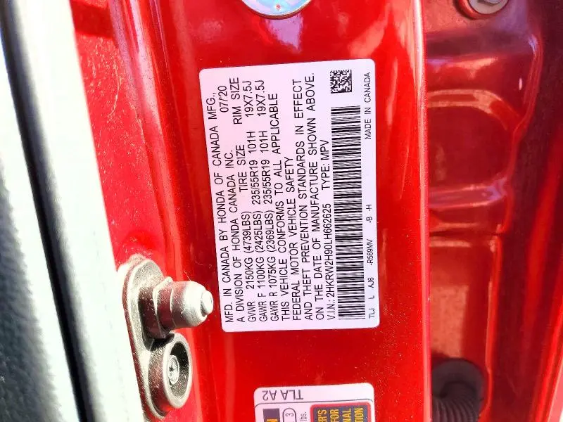 2020 HONDA CR-V TOURING  