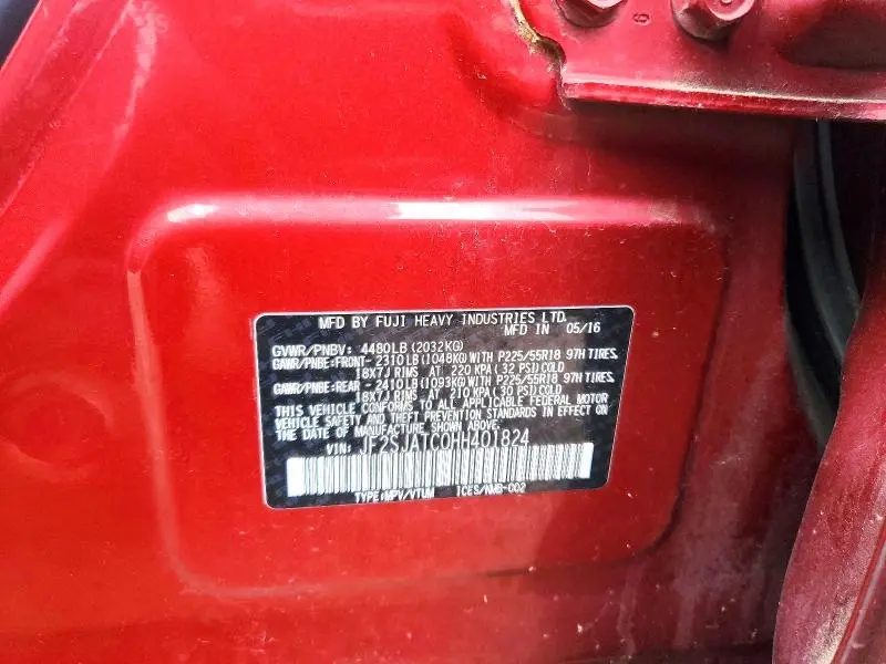 2017 SUBARU FORESTER 2.5I TOURING  