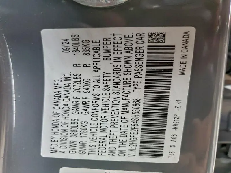 2025 HONDA CIVIC SPORT  