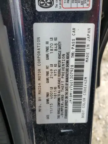 2016 MAZDA 3 TOURING  