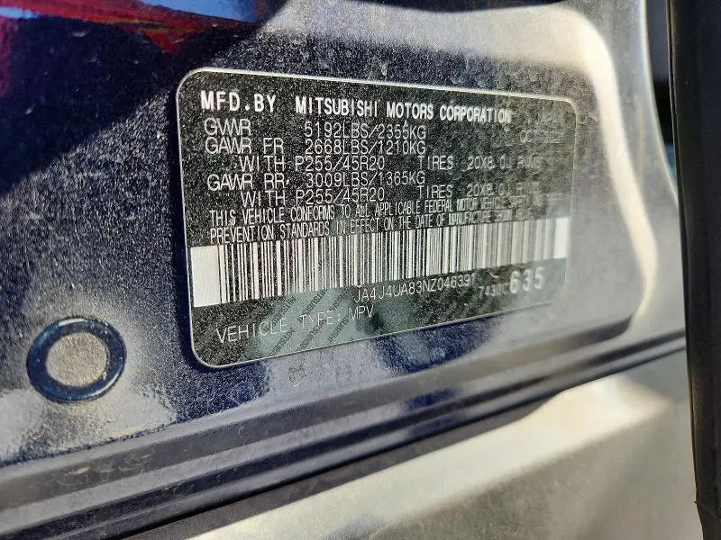 2022 MITSUBISHI OUTLANDER SE  
