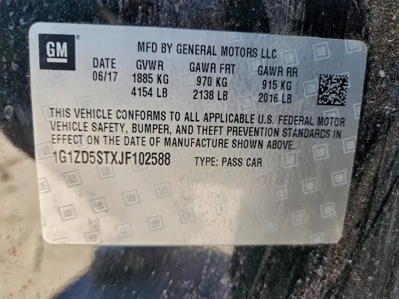 2018 CHEVROLET MALIBU LT  